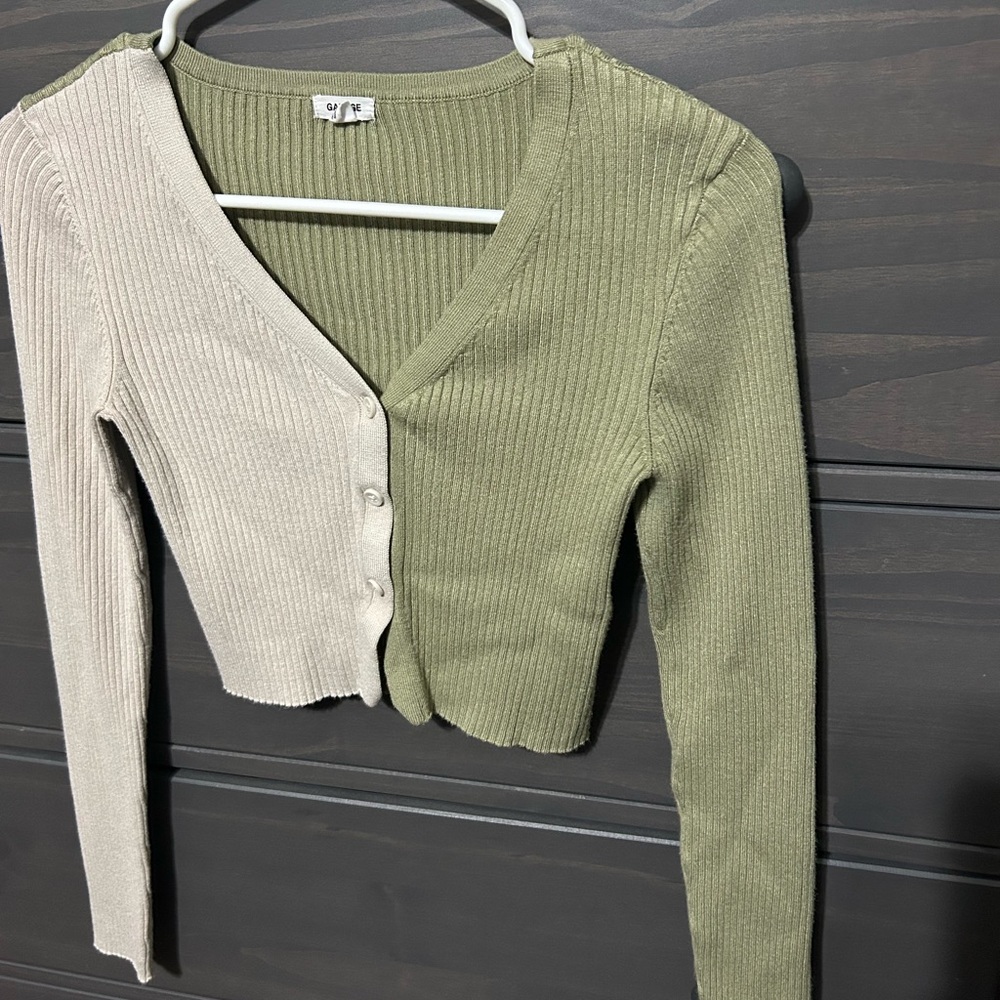 Garage cropped sweater. Size Small.